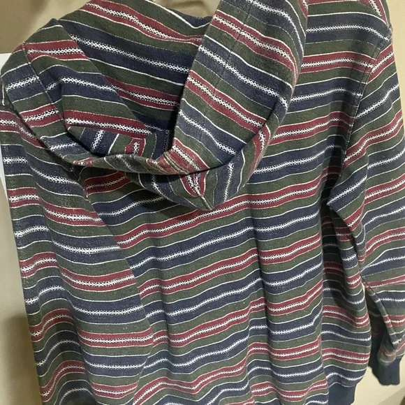 Lucky Brand Men's Zip-Up Striped Sweater - Blue and Red- M - Picture 3 of 5